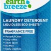 Earth Breeze Laundry Detergent Sheets, Fragrance Free, 30 Sheets
