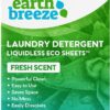 Earth Breeze Laundry Detergent Sheets,Fresh Scent , 30 Sheets, Liquidless Technology