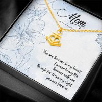 Gift for Mom - Anchor Heart Pendant Necklace