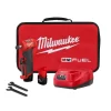 Milwaukee 2485-22 M12 FUEL 12-Volt Lithium-Ion Brushless Cordless 1/4 in. Right Angle Die Grinder Kit w/ (2) 2.0Ah Batteries