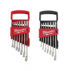 Milwaukee SAE and Metric Combination Wrench Mechanics Tool Set (14-Piece)