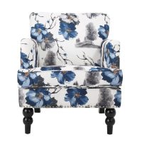Noble House Rayna Floral Print Fabric Club Chair (1)