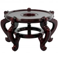 Oriental Furniture 12.5 in. Rosewood Fishbowl Stand in Rosewood - Copy