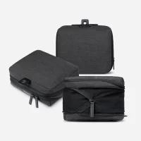 Pack-It-All Bundle 2x Packing Cubes & 1x Wash Pouch, Black.