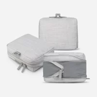 Pack-It-All Bundle 2x Packing Cubes & 1x Wash Pouch, Light Gray