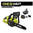 RYOBI P2520 ONE+ HP 18V Brushless 10 in. Cordless Battery Chainsaw, Battery and Charger