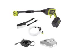 Sun Joe PP350-LTE 24-Volt 350 PSI Max 0.6 GPM Cold Water Electric Power Cleaner Kit with 2.0 Ah Battery Plus Charger