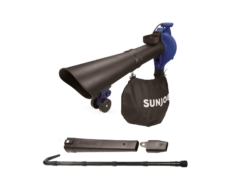 Sun Joe SBJ606E-GA-SJB 250 MPH 440 CFM 14 Amp Electric Handheld Blower/Vacuum/Mulcher with Gutter Attachment, Blue