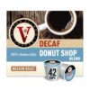 Victor Allen's Coffee Decaf Donut Shop Blend, Medium Roast, 42 Count Single Serve Coffee Pods for Keurig K-Cup Brewers