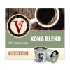 Victor Allen's Coffee Kona Blend, Medium Roast, 42 Count, Single Serve Coffee Pods for Keurig K-Cup Brewers