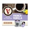 Victor Allen's Coffee French Vanilla Blend, Flavored Medium Roast, 80 Count Single Serve Coffee Pods for Keurig K-Cup Brewers