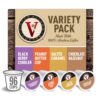 Victor Allen Sweet and Salty Variety Pack for K-Cup Keurig 2.0 Brewers, 96 Count, Peanut Butter Cup, Salted Caramel, Blackberry Cobbler, and Chocolate Hazelnut, Victor Allen’s Coffee Single Serve Coffee Pods