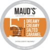 Maud's Salted Caramel Coffee (Dreamy Creamy Caramel), 100ct. Solar Energy Produced Recyclable Single Serve Salted Caramel Flavored Coffee Pods – 100% Arabica Coffee California Roasted, KCup Compatible