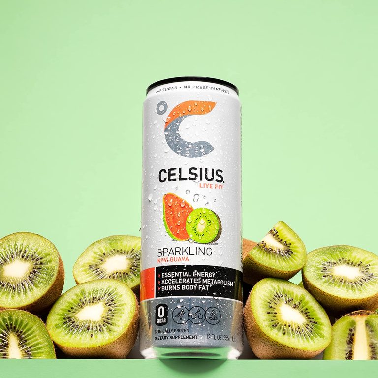 CELSIUS Essential Energy Drink 12 Fl Oz, Zero Sugar, Sparkling Kiwi