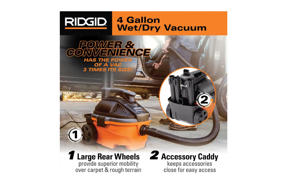 Ridgid WD4070 Wet/Dry Vaccum - 4 gal
