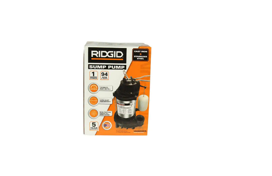 RIDGID 1000RSDS 1 HP Stainless Steel Dual Suction Sump Pump