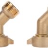 Camco 45 Degree Hose Elbow, Eliminates Stress and Strain On RV Water Intake Hose Fittings, 2-Pack (22607)