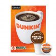 Dunkin' Original Blend Medium Roast Coffee, 88 Count K-Cup Pods, 22 Count (Pack of 4)