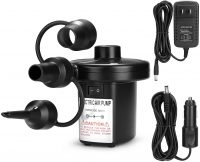 Electric Air Pump, AGPtEK Portable Quick-Fill Air Pump with 3 Nozzles