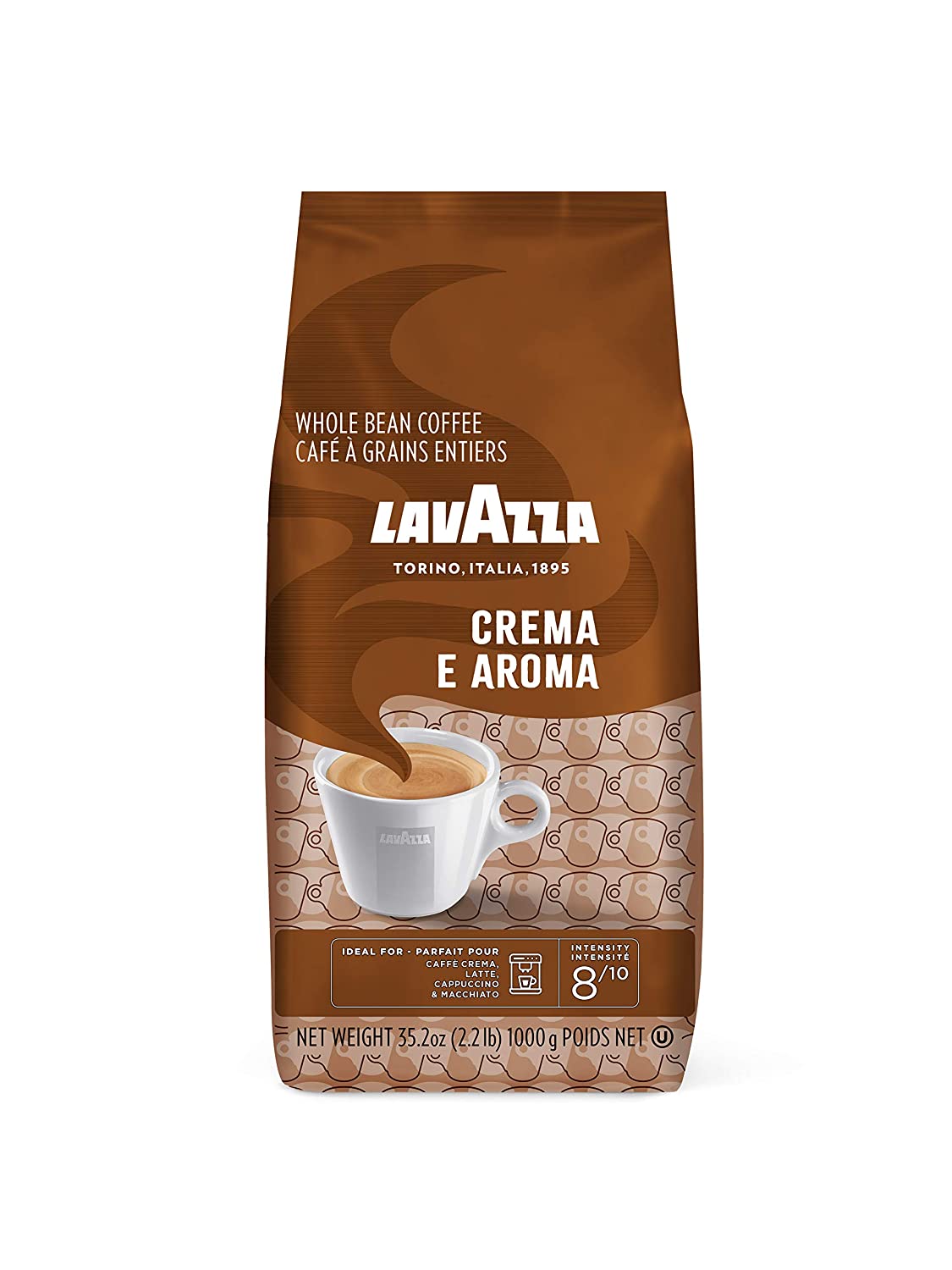 Lavazza Caffe Espresso Italiano Whole Bean Coffee Blend, Medium Roast,  2.2-Pound Bag (Pack of 2)
