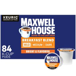 Maxwell House Breakfast Blend Mild Roast K-Cup Coffee Pods, 84 ct Box