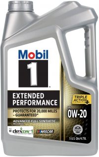 Mobil 1 Extended Performance Full Synthetic Motor Oil 0W-20, 5 Quart