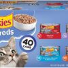 PURINA Friskies Wet Cat Food Variety Pack, Shreds Beef, Turkey, Whitefish, and Chicken & Salmon - (40) 5.5 oz. Cans
