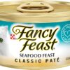 Purina Fancy Feast Grain Free Pate Wet Cat Food, Classic Pate Seafood Feast - (24) 3 oz. Cans