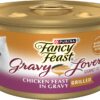Purina Fancy Feast Gravy Lovers Chicken Feast in Gravy Grilled Gourmet Cat Food in Wet Cat Food Gravy - (Pack of 24) 3 oz. Cans