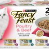 Purina Fancy Feast Gravy Wet Cat Food Variety Pack, Poultry and Beef Grilled Collection - (24) 3 oz. Cans