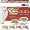 Purina Fancy Feast Natural Wet Cat Food Variety Pack, Gourmet Naturals Poultry and Beef Collection - (30) 3 oz. Cans