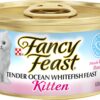 Purina Fancy Feast Wet Kitten Food, Tender Ocean Whitefish Feast - (24) 3 oz. Cans