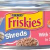 Purina Friskies Wet Cat Food, Shreds With Salmon in Sauce - (24) 5.5 oz. Cans