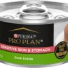 Purina Pro Plan Sensitive Skin and Stomach Wet Cat Food, Sensitive Skin and Stomach Duck Entree - (24) 3 oz. Pull-Top Cans