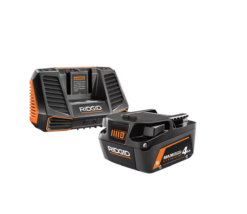 RIDGID AC9540 18V Lithium-Ion MAX Output 4.0 Ah Battery and Charger Starter Kit