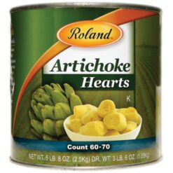 Roland Foods Whole Extra Small Artichoke Hearts, 60-70 Count, 5 Lb 8 Oz(2.5 kg) Can