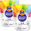 Tide Brights and Whites Rescue In-Wash Laundry Booster, 18 Count (Pack of 2 Brights) - Copy