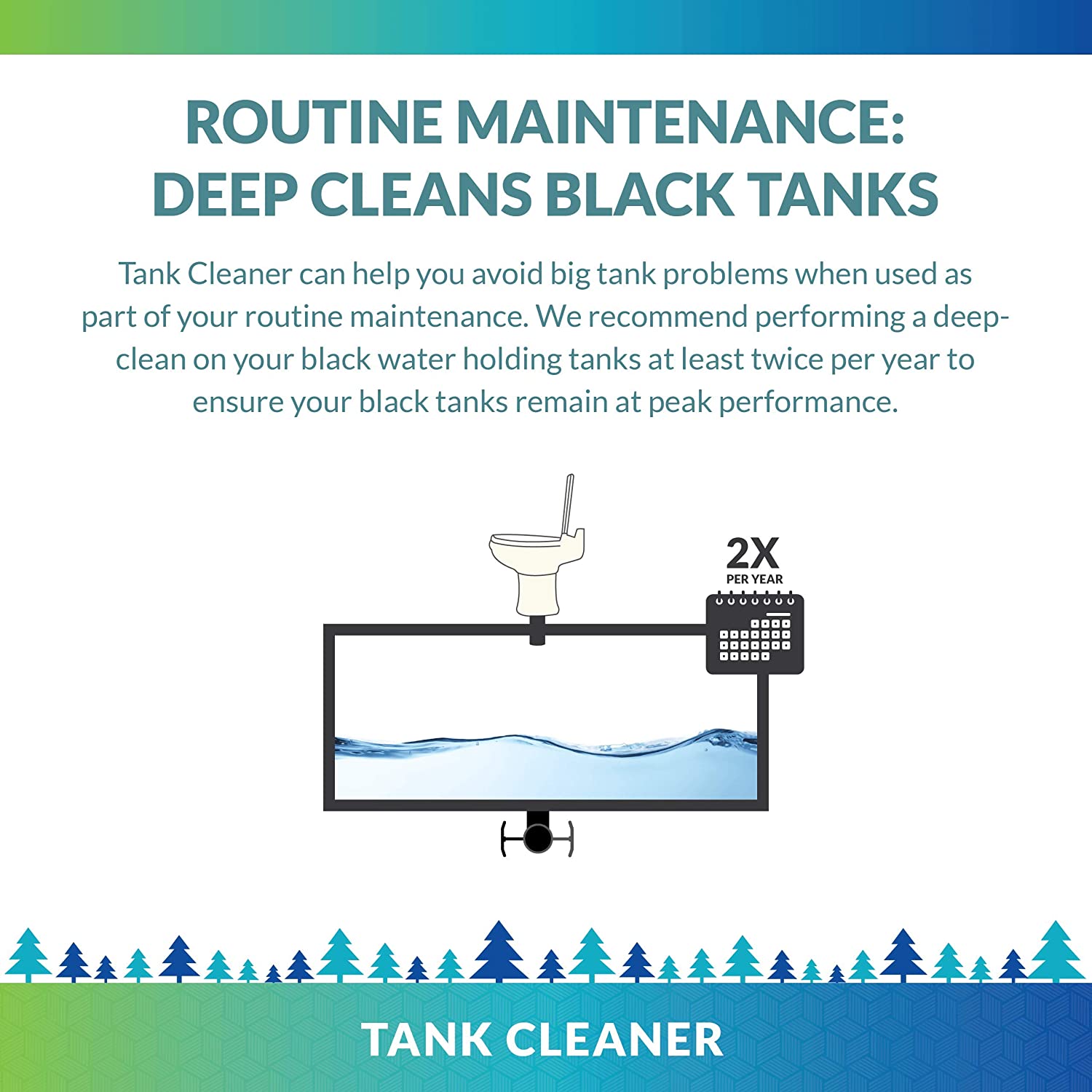 Unique Tank Cleaner Liquid for RV and Boat Black Holding Tanks 32 oz.