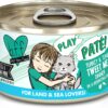 Weruva Wet Cat Food B.F.F. PLAY - Best Feline Friend Paté Lovers, Aw Yeah!, Turkey & Tuna Tweet Me! with Turkey & Tuna, 2.8oz Can (Pack of 12)