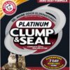 ARM & HAMMER Clump & Seal Platinum Clumping Cat Litter, Multi-Cat, 27.5lb