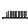 Milwaukee 49-66-7021 SHOCKWAVE Impact Duty 3/8 in. Metric Deep Impact Rated Socket Set (8-Piece)