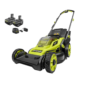 RYOBI P1190VNM ONE+ HP 18V Brushless 16 in. Cordless Battery Walk Behind Push Lawn Mower with (2) 4.0 Ah Batteries and (1) Charger