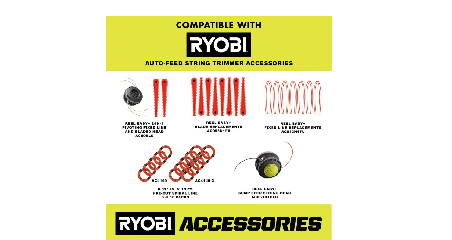 RYOBI Replacement Fixed Blades for 2-in-1 String Head (8-Pack) AC052N1FB -  The Home Depot