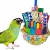 Super Bird Creations SB669 Wicker Foraging Basket Bird Toy, Medium Bird Size, 10” x 4” x 5”