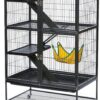Prevue Hendryx Black Feisty Ferret Cage, Black Hammertone