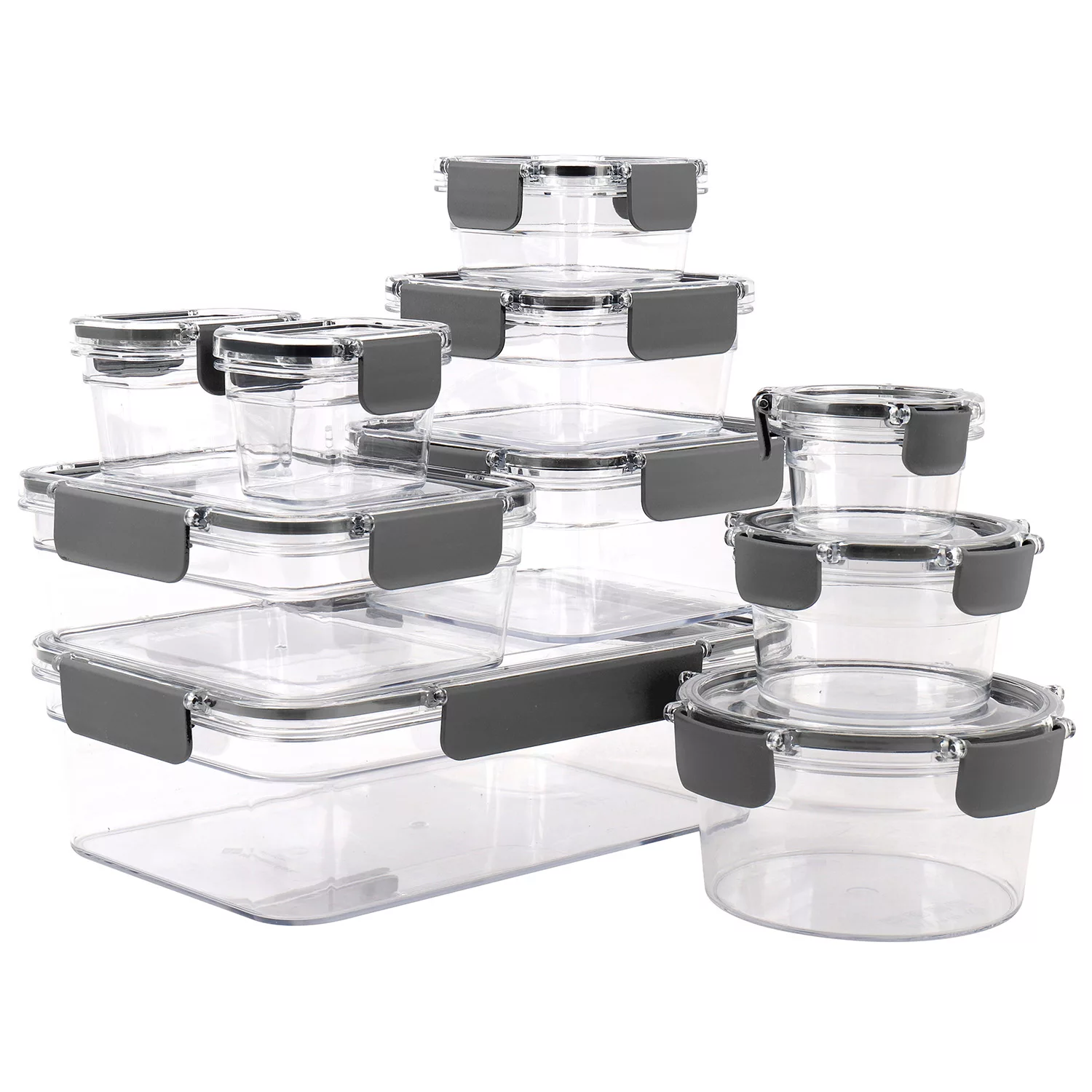 Member's Mark 16-Piece Round Shape Glass Food Storage Set by