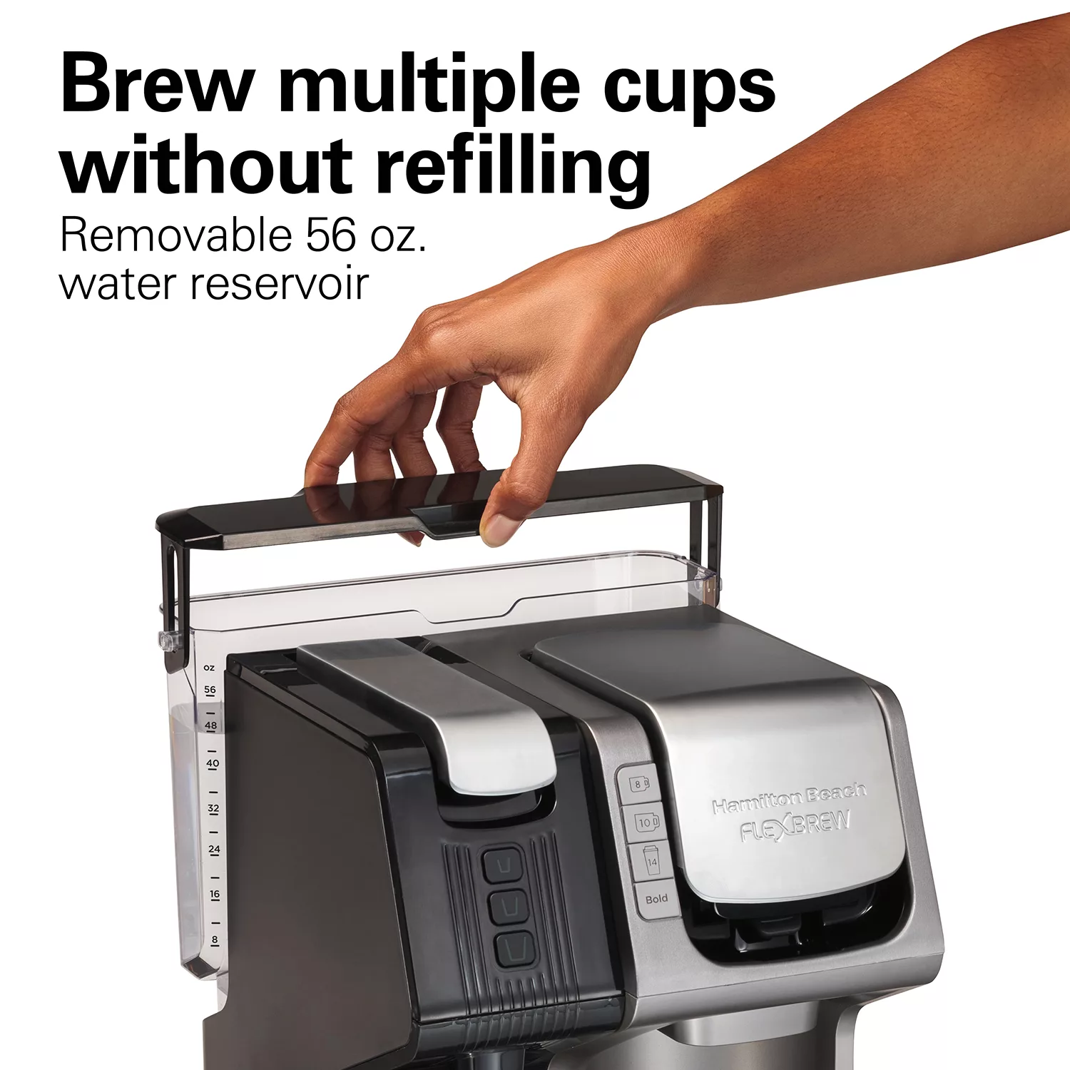 Trio 2-Way Coffee Maker, Compatible with K-Cup Pods or Grounds