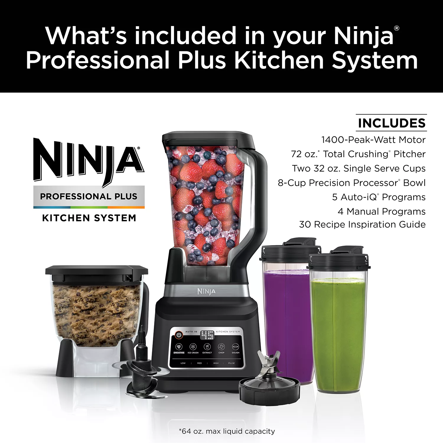  Ninja BN801 Professional Plus Kitchen System, 1400 WP
