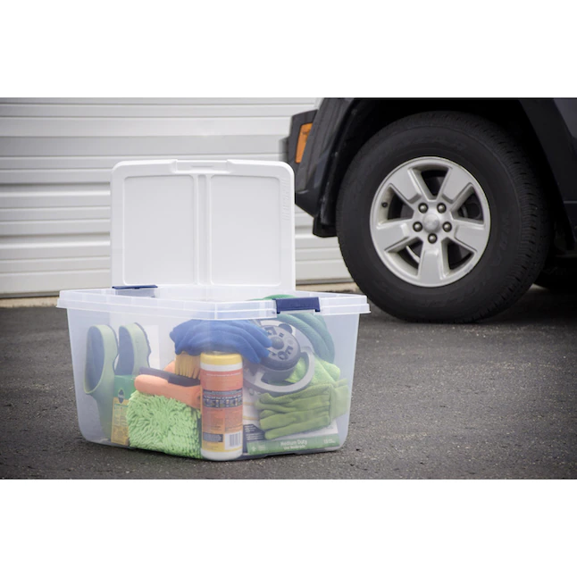 Hefty Storage Container (Set of 6), 66 quart, Clear