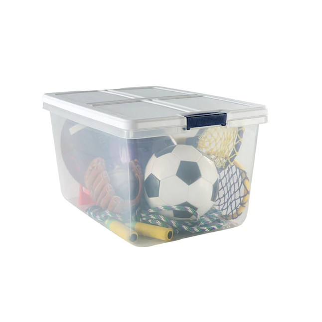 Hefty Medium 16.5-Gallon (66-Quart) Clear Storage Container with